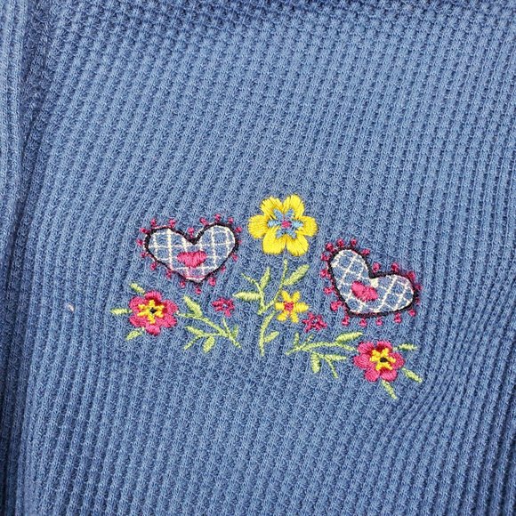 Vintage Waffle Knit Floral Top 4t - Picture 3 of 7